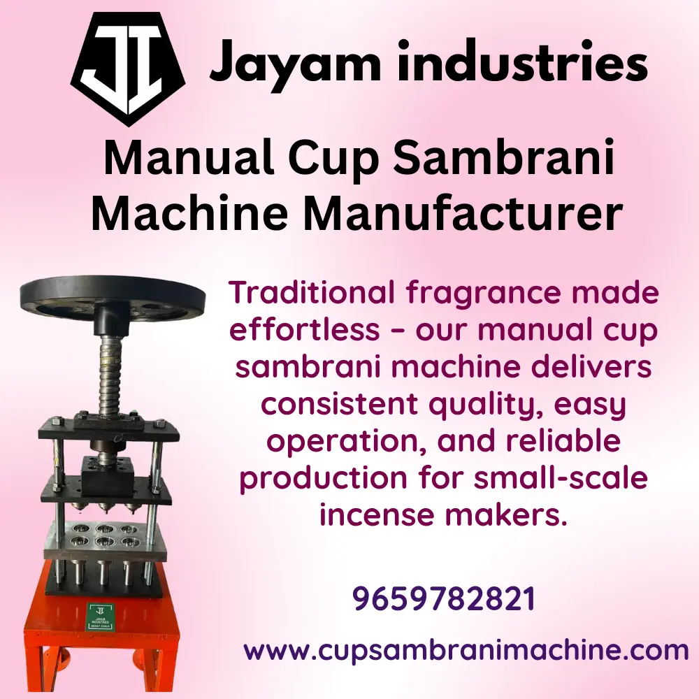 Cup Sambrani Making Machine for Efficient Production – Jayam Industries